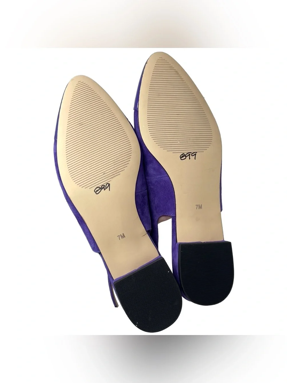 Talbots “Edison” Purple Suede Cap Toe Slingback Flats Women’s Size 7M